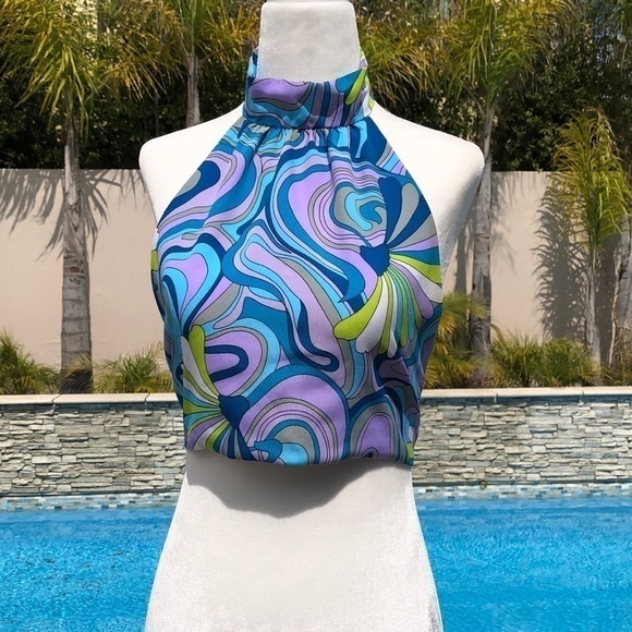 Vintage Print Halter - Picture 1 of 6